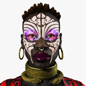 African Female - 3D Character Model model