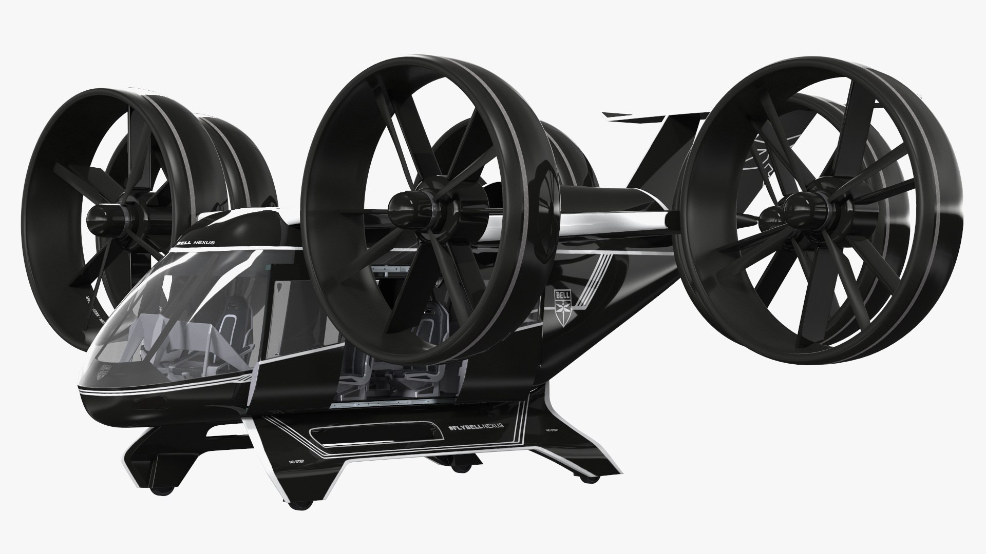 Flying Taxi Bell Nexus Rigged for Maya 3D model preview