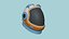 Astronaut Helmet B05 Blue Orange - Character Design Fashion 3D model