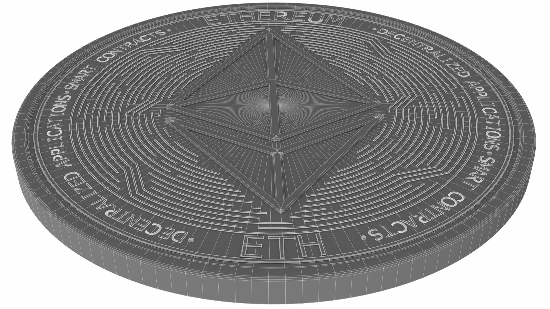 Ethereum Cryptocurrency Sign Model - TurboSquid 1739315