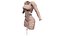 Blue and Brown Tiger Stripes Gathered Side Cutout Front Mini Dresses