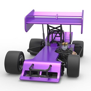 Supermodified front engine Winged race car Scale 1 to 25