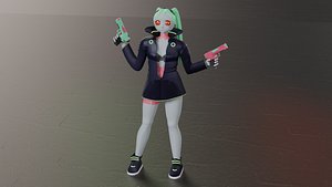 Rebecca from Cyberpunk 3D