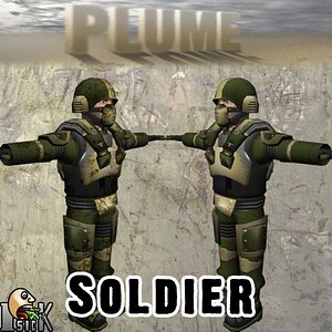 3d model soldier metal vest