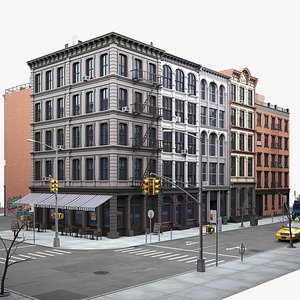 3D model New York City Block PBR