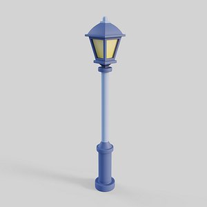 3D Cartoon Streetlight 1