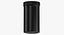 Plastic Jar Wide Mouth Straight Sided Tall 32oz Closed Black