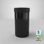 Plastic Jar Wide Mouth Straight Sided Tall 32oz Closed Black