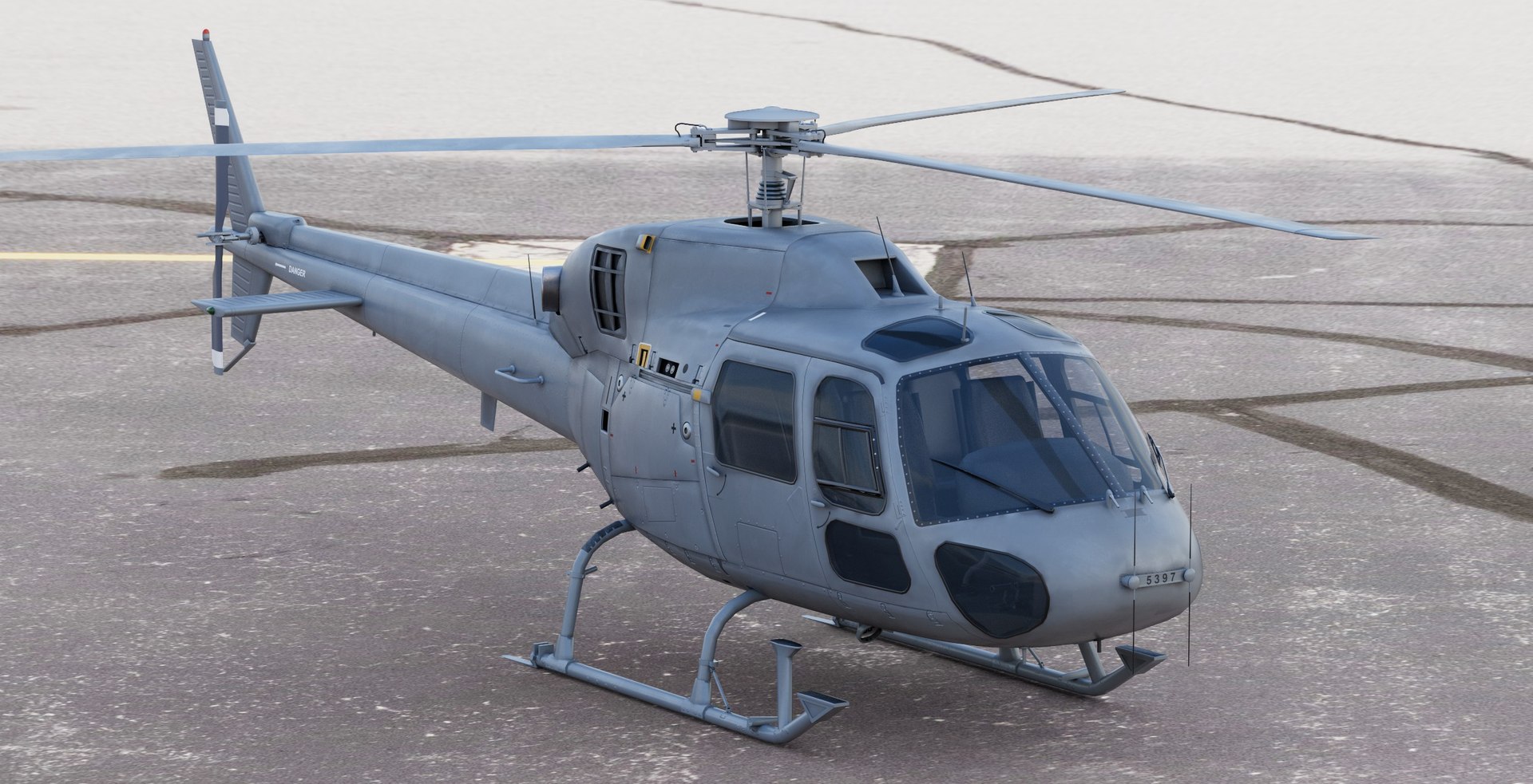 Military Helicopter Airbus Eurocopter AS555 Fennec II Model ...