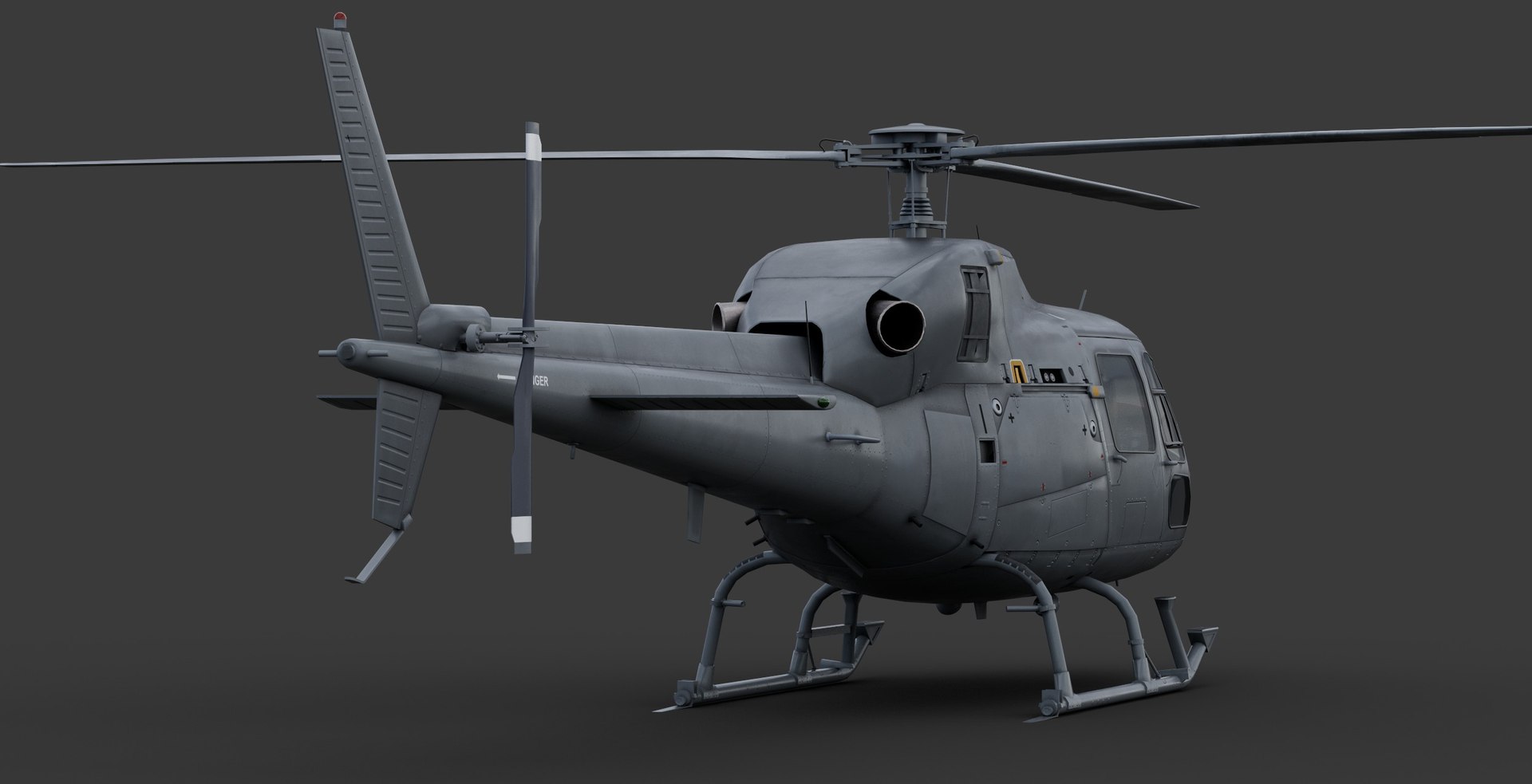 Military Helicopter Airbus Eurocopter AS555 Fennec II Model ...