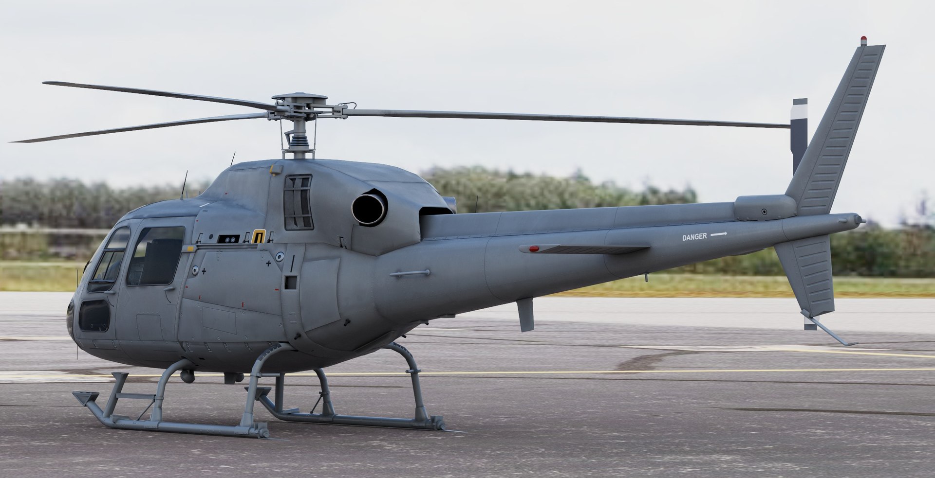 Military Helicopter Airbus Eurocopter AS555 Fennec II Model ...