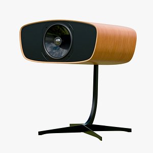 Modern Wooden Floor Standing Speaker 3D model