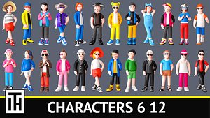 Characters 6 12 skeleton 3D