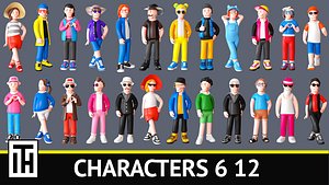 Characters 6 12 skeleton