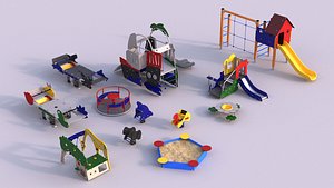 3D modern children playground