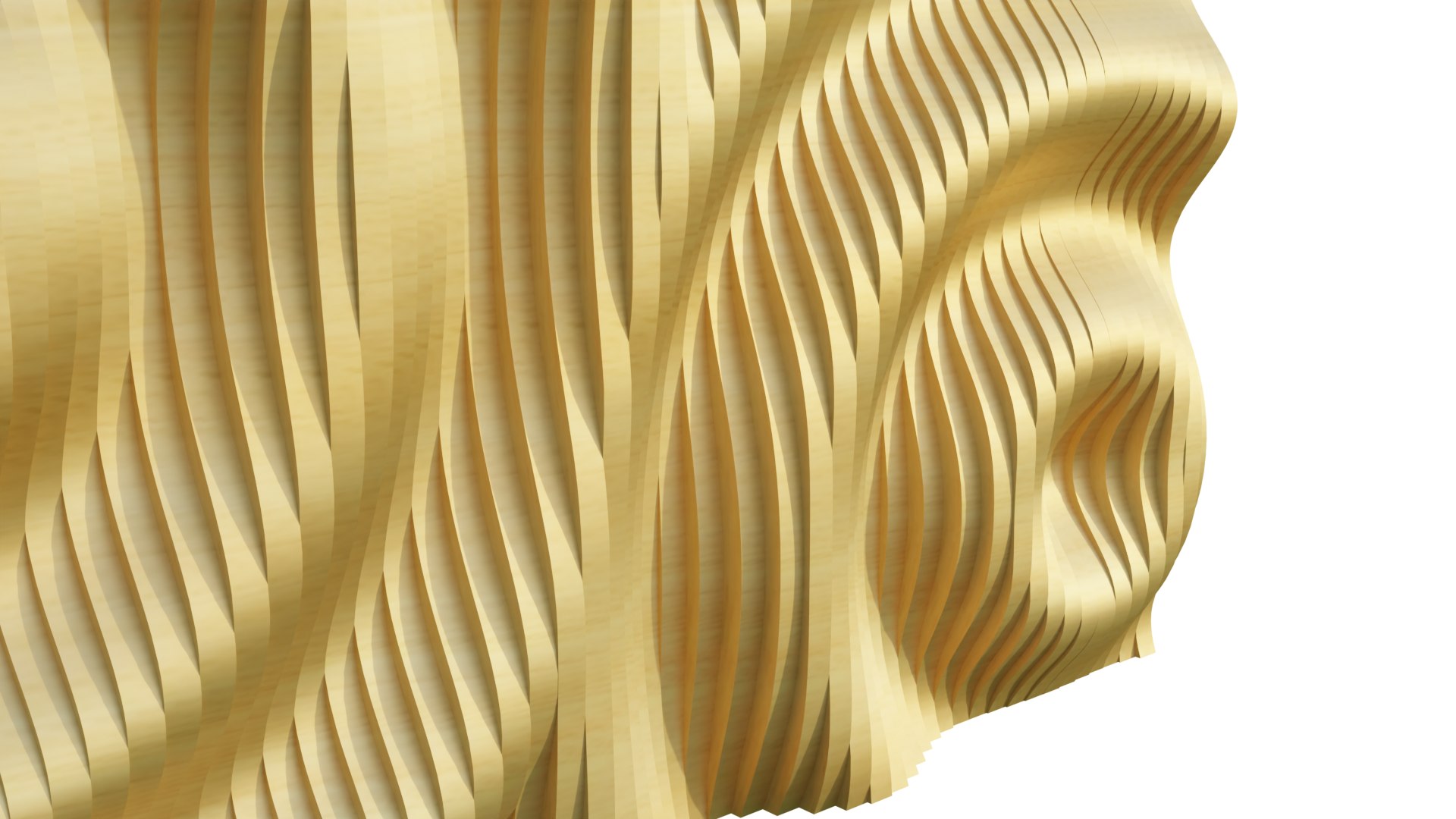 Parametric Ripples Wooden Wall 02 Model - TurboSquid 2195118