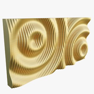Parametric Ripples Wooden Wall 02