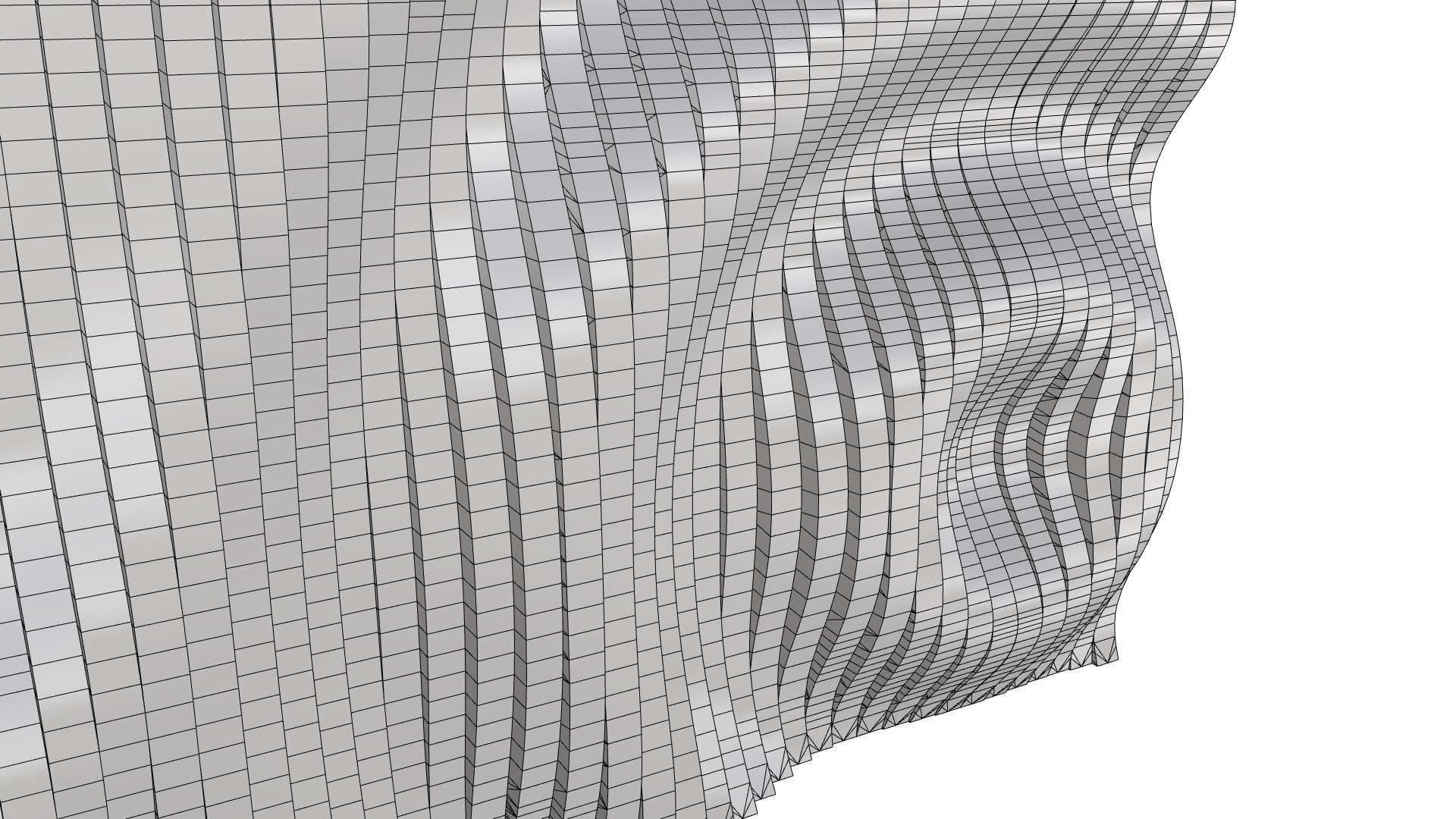 Parametric Ripples Wooden Wall 02 Model - TurboSquid 2195118