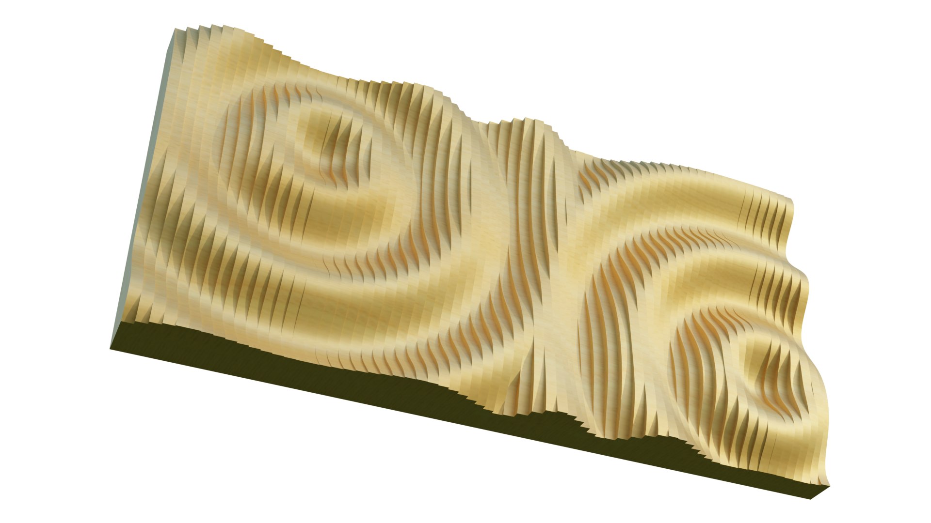Parametric Ripples Wooden Wall 02 Model - TurboSquid 2195118