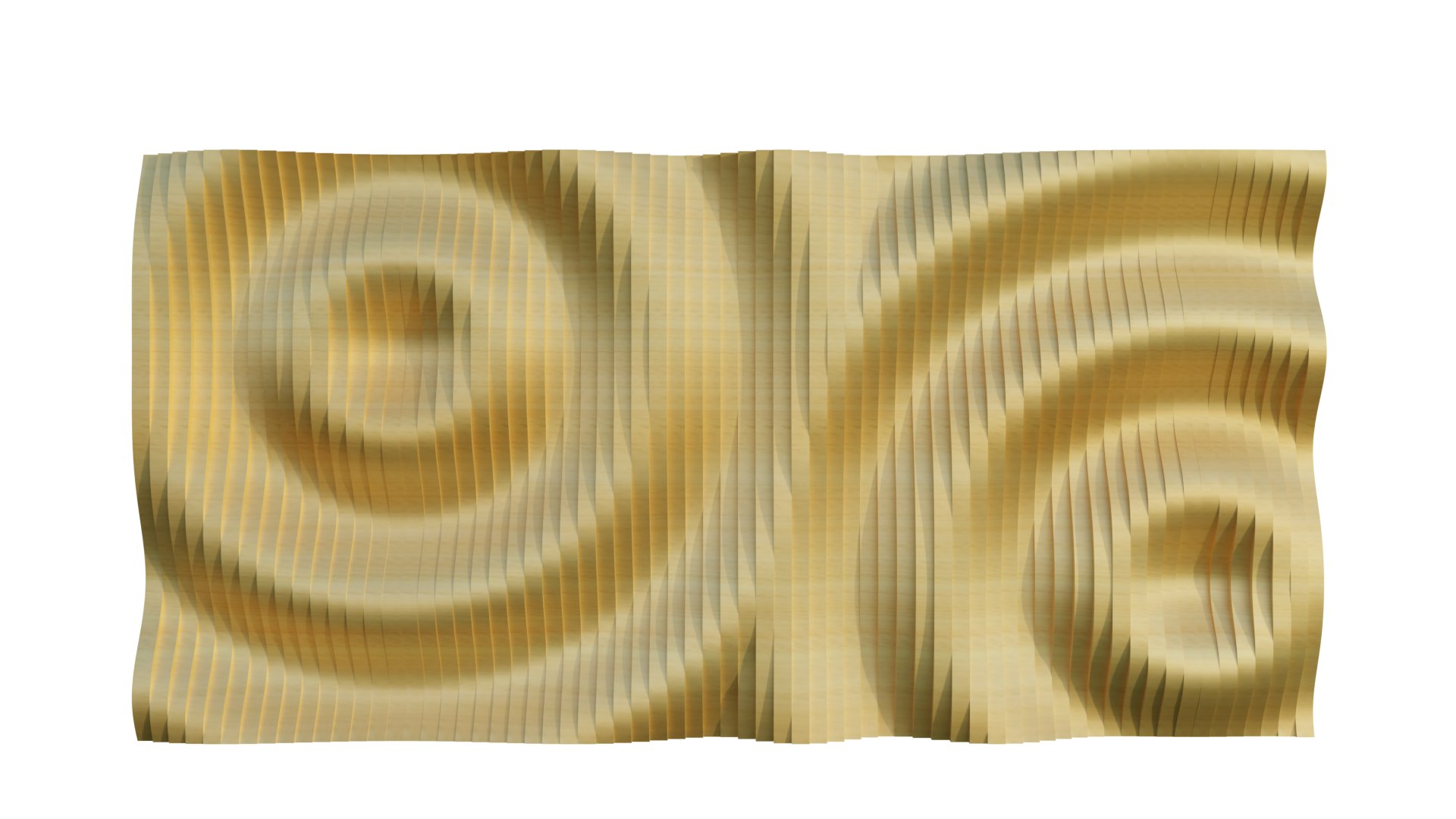Parametric Ripples Wooden Wall 02 Model - TurboSquid 2195118