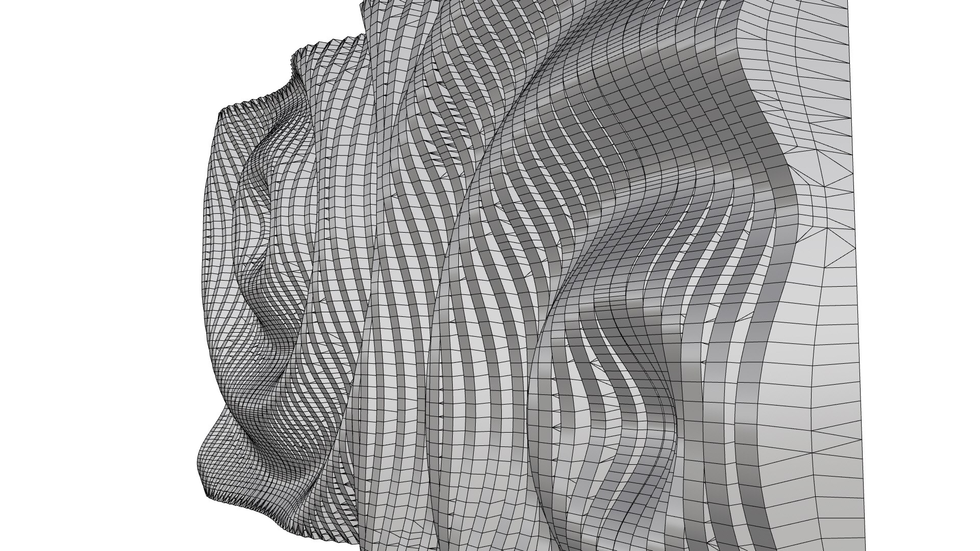 Parametric Ripples Wooden Wall 02 Model - TurboSquid 2195118