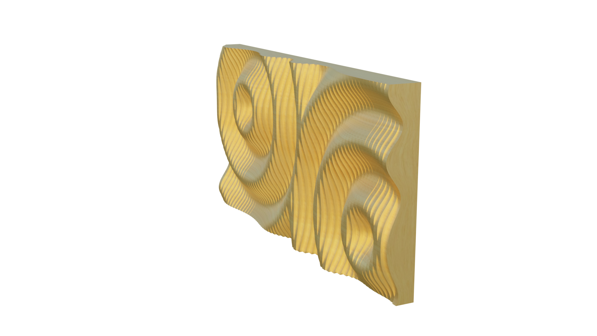 Parametric Ripples Wooden Wall 02 Model - TurboSquid 2195118