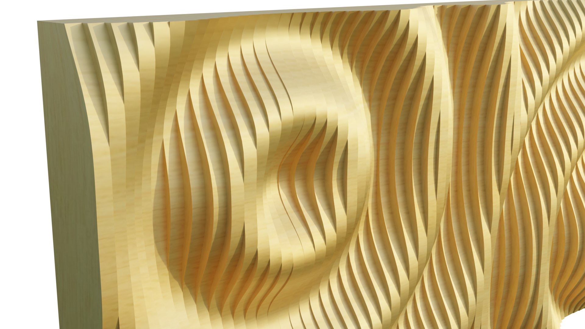 Parametric Ripples Wooden Wall 02 Model - TurboSquid 2195118