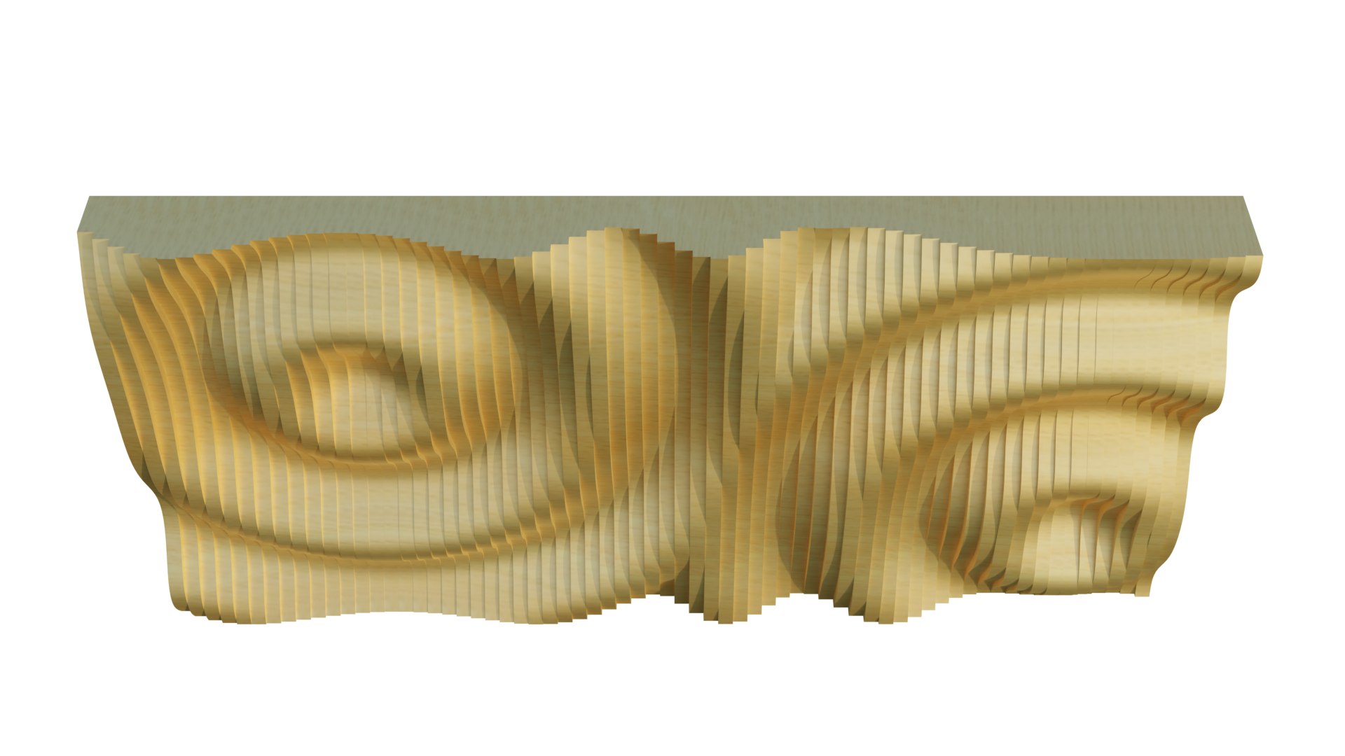 Parametric Ripples Wooden Wall 02 Model - TurboSquid 2195118