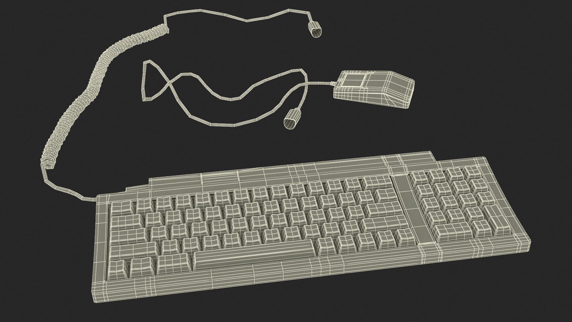 3D Vintage Apple Macintosh Classic II Computer With Mouse And Keyboard ...