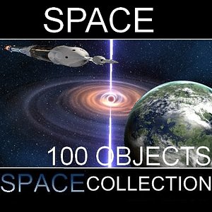 100 space objects 3d max