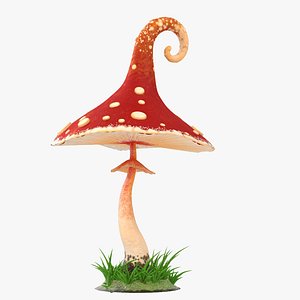 3D model cartoon mushroom