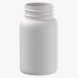3D plastic bottle pharma 75ml model
