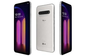 3D LG V60 ThinQ Classy White Low Poly