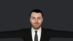 3D Sam Smith Hyper Realistic Full Body Fully Rigged 3D Character model