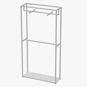 Double Coat Rack White