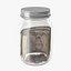money jars glass currency 3d max