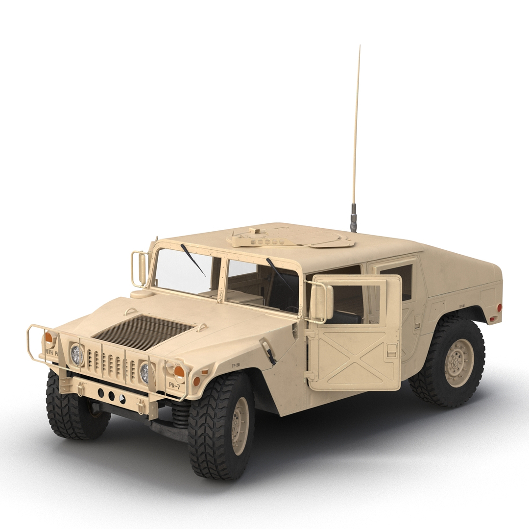 humvee desert rigged 3d max