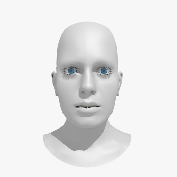 3d realistically modeled woman head model