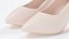 Zapatos de tacón para mujer, modelo 3D de zapatos de salón clásicos color beige.