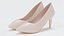 Zapatos de tacón para mujer, modelo 3D de zapatos de salón clásicos color beige.
