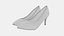 Zapatos de tacón para mujer, modelo 3D de zapatos de salón clásicos color beige.