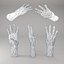 3D Hands Finger Counting  Low poly model