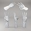 3D Hands Finger Counting  Low poly model