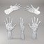3D Hands Finger Counting  Low poly model