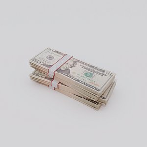 Twenty Dollar Currency USD 3D model