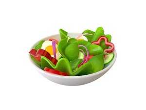 salad cartoon 3D model