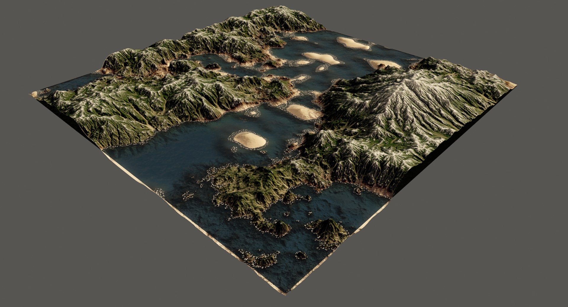 Terrain River 3D - TurboSquid 1204218