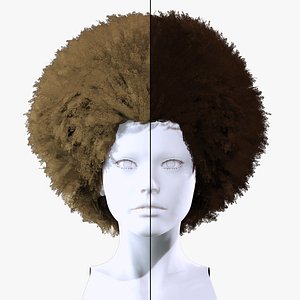 Stylish Voluminous Afro -Realistic Hair Model