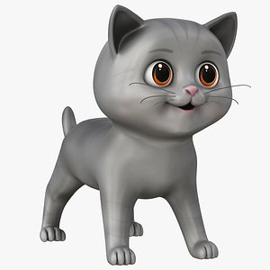 Cartoon Cat Gray