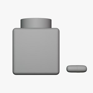 3D Pill Box - Geometry Only No Textures No Materials